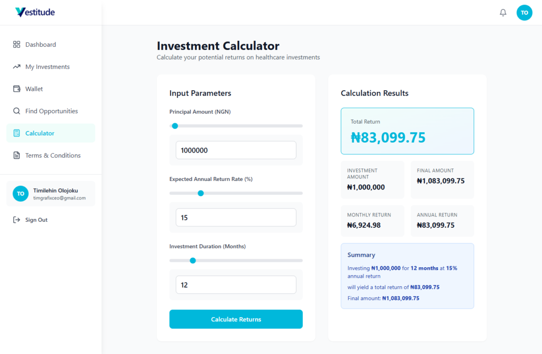 Investor Calculator